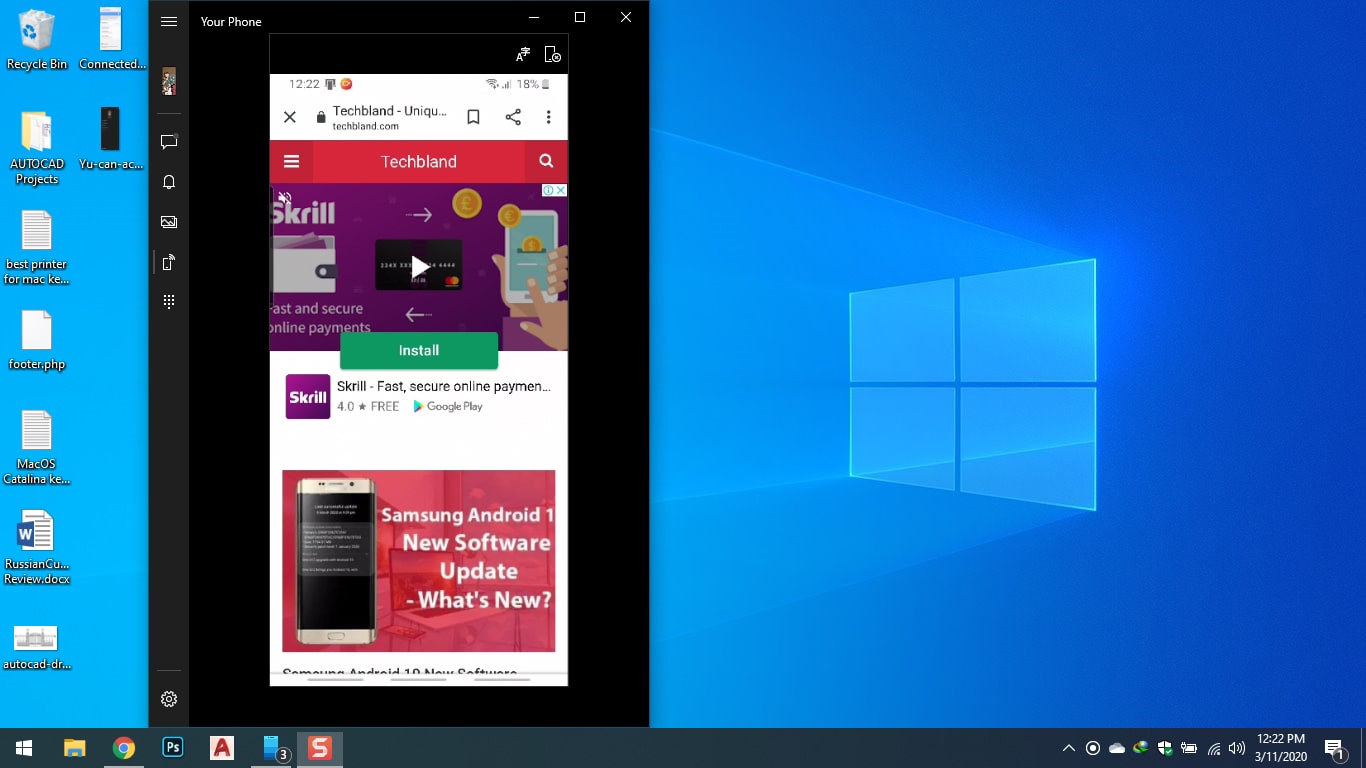 Link Android Phone To Windows 10 PC
