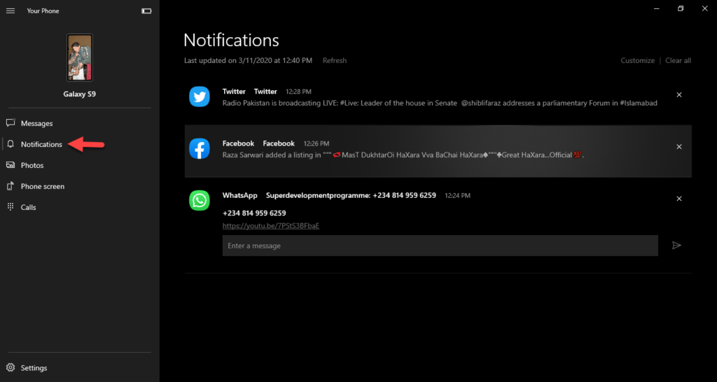 Android Notifications on PC