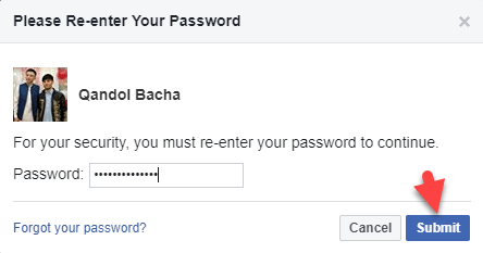 Type Facebook Account Password