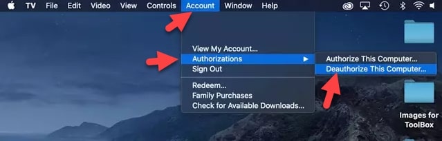 To Reset Mac Deauthorize your Computer