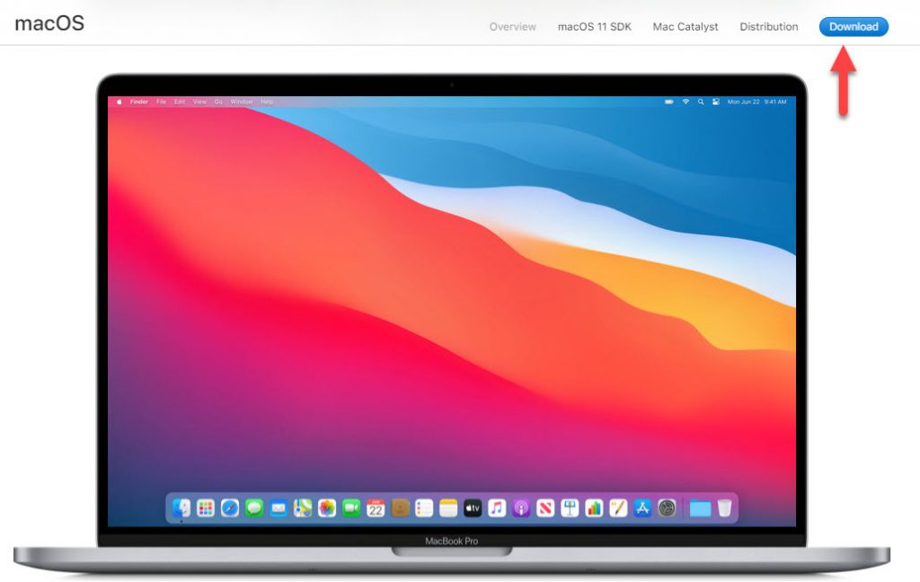 Download and install MacOS Big Sur on Mac