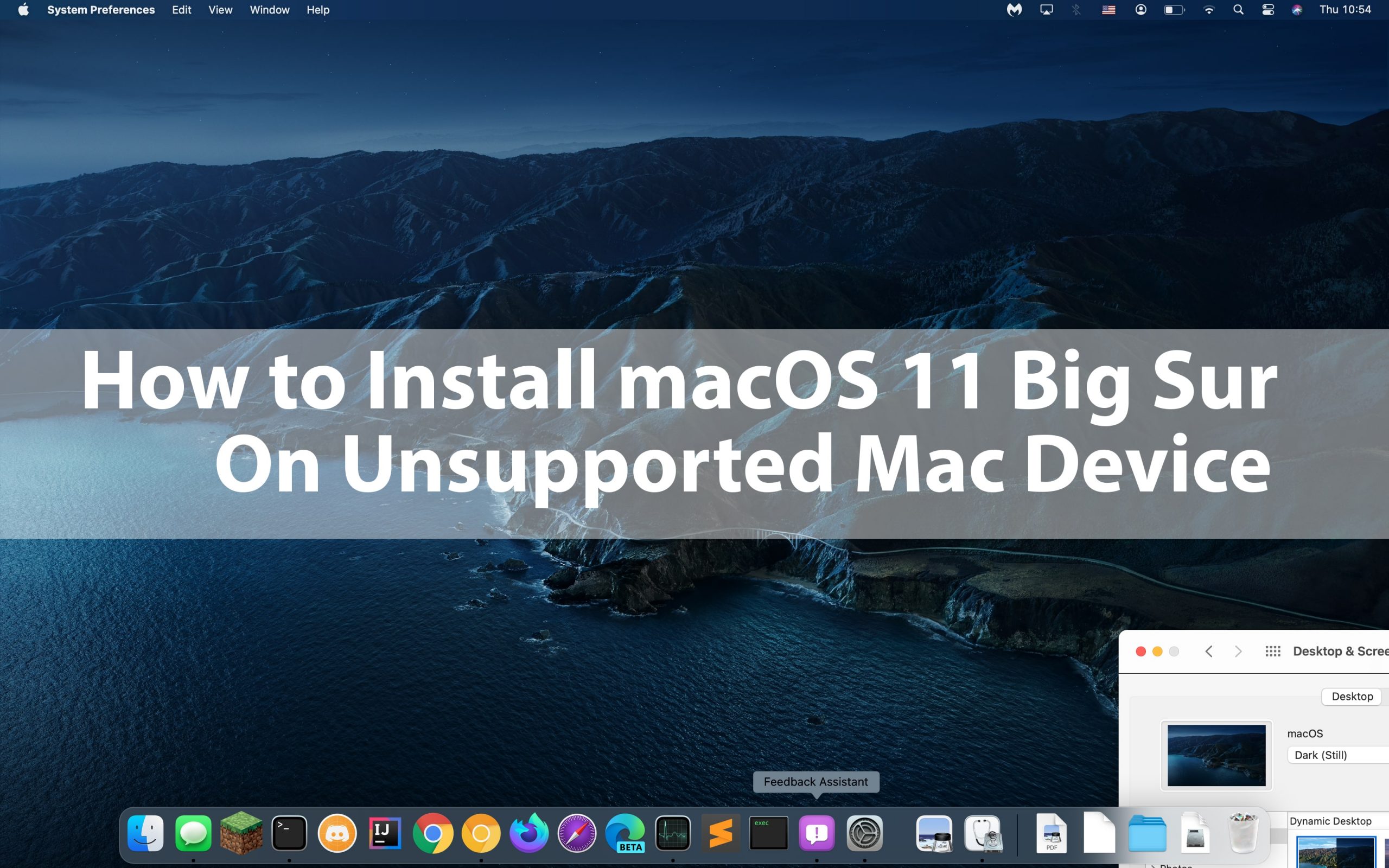 How to Install macOS 11 Big Sur on Unsupported Mac Device