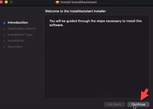 Open Install Assistant Installer