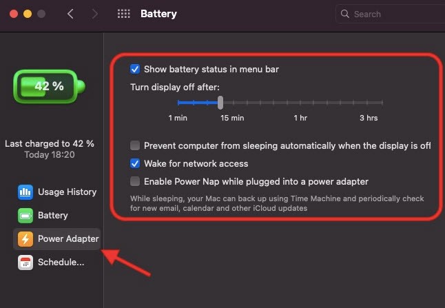 Customize Battery Power Adapter on Mac