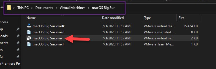 Edit macOS Big Sur VMX File