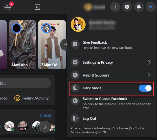 How to Enable/Disable Dark Mode on Facebook