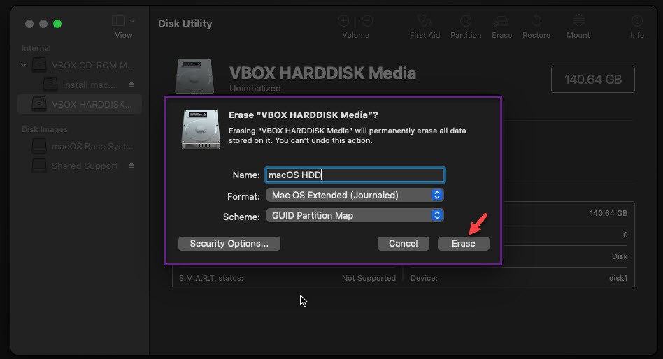 Erase VM Hard Disk