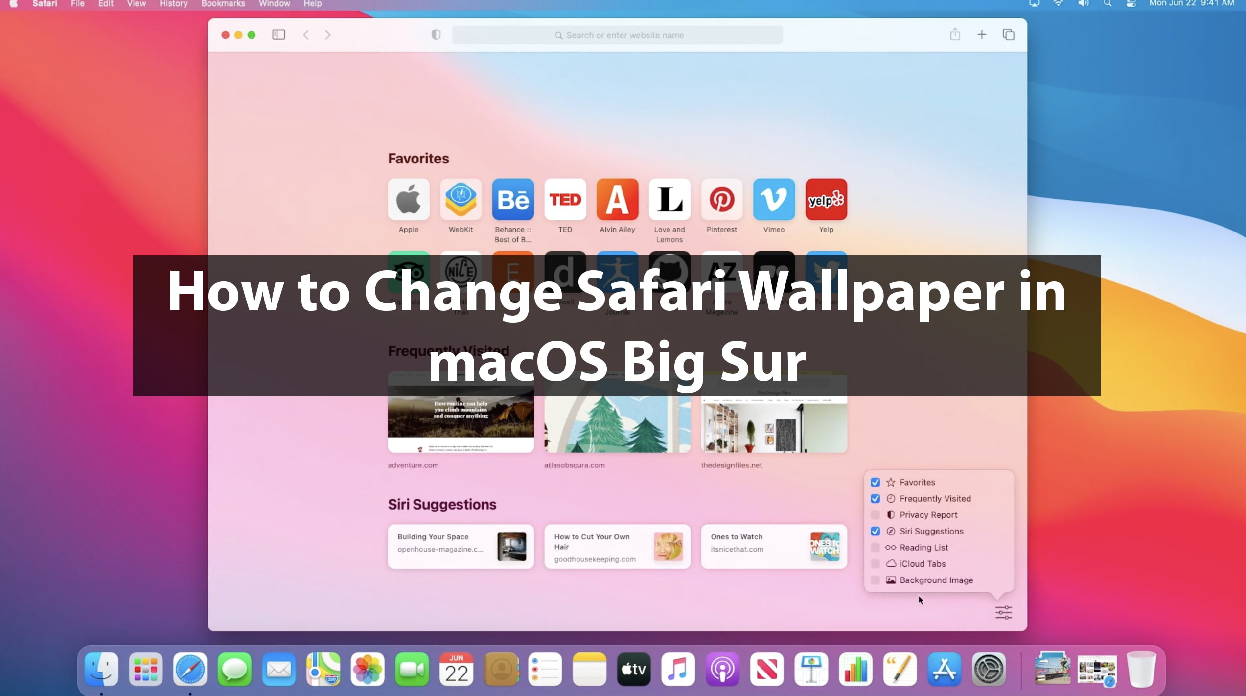 How to Change Safari Wallpaper in MacOS Big Sur