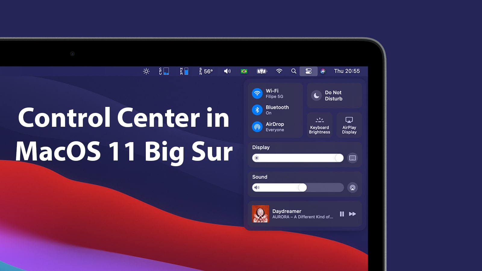 How to Customize Control Center Items in macOS 11 Big Sur?