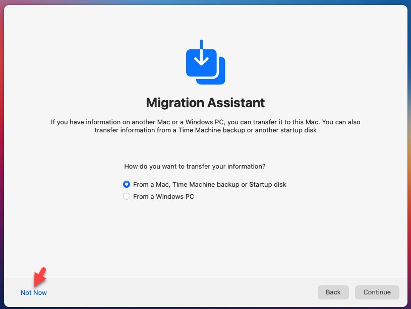 Migration Assistant of macOS Big Sur