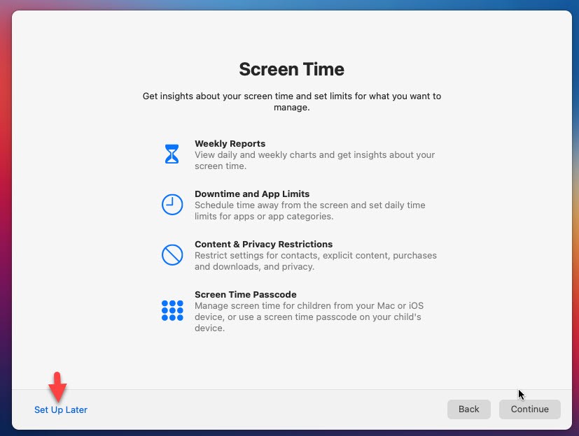 MacOS Big Sur Screen time