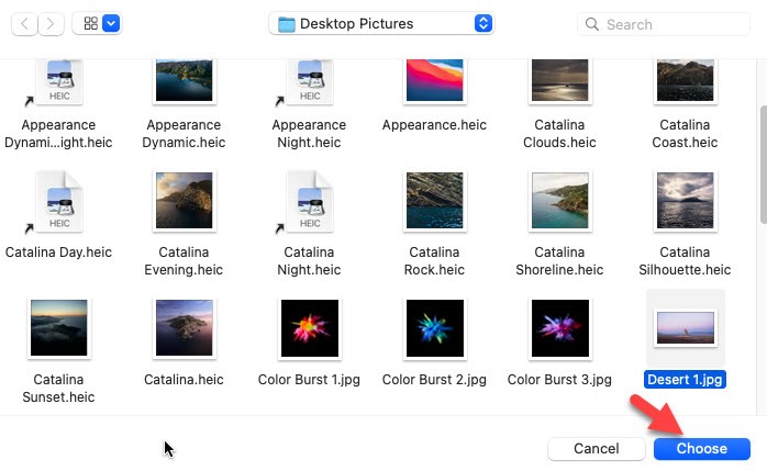 Choose Wallpaper for Safari in macOS Big Sur