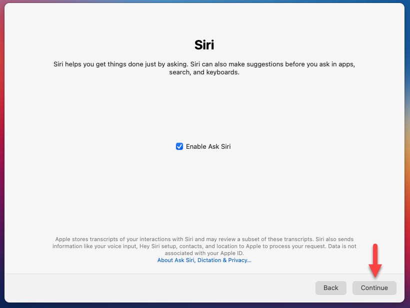 Continue on Siri on MacOS Big Sur