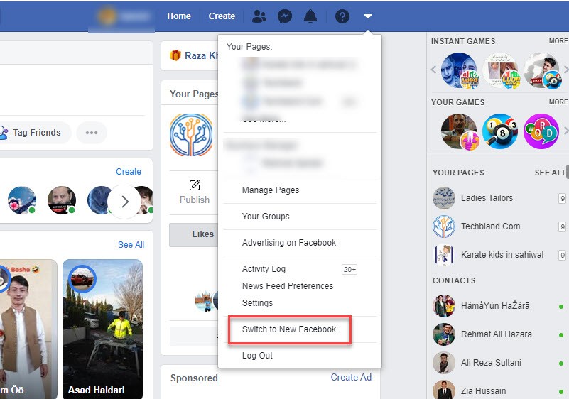 Switch to New Facebook