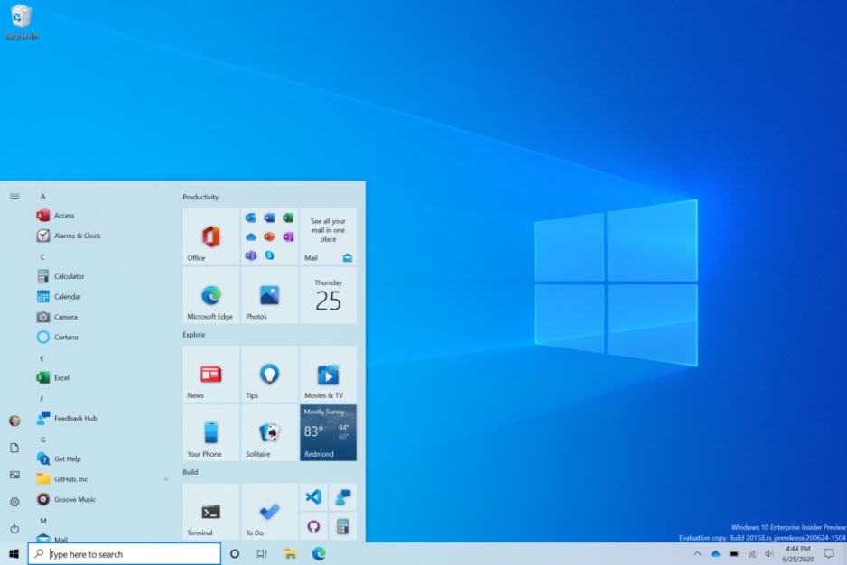 How to Get new start menu in Windows 10