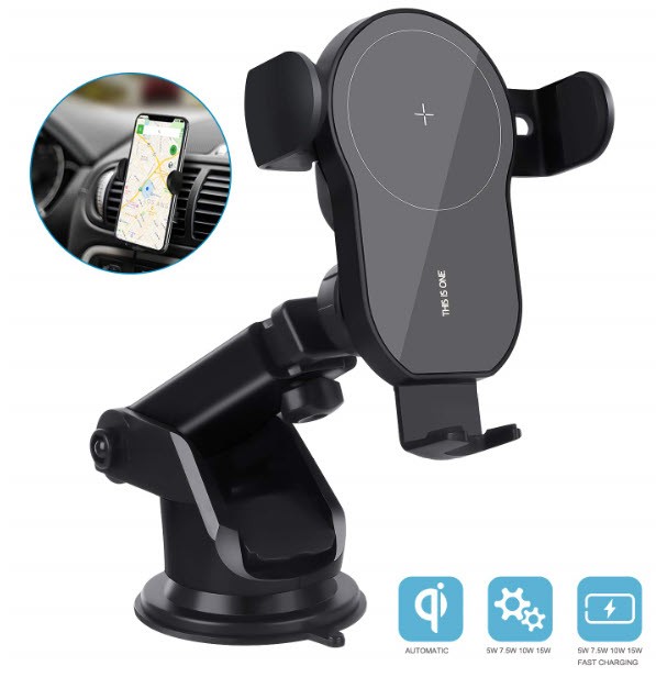 Megnatic Car Phone Holder with Wireless Charging