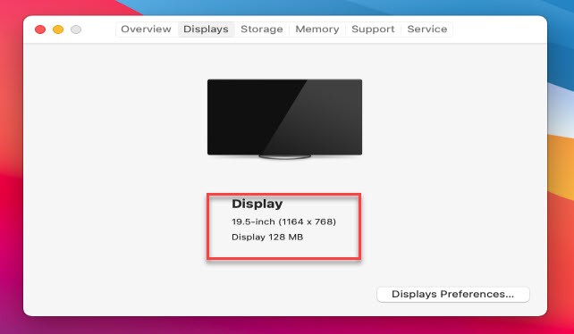 How to Find macOS Big Sur screen resolution on Mac