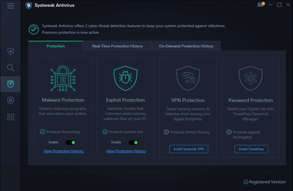 Systweak Antivirus Features for Windows 10