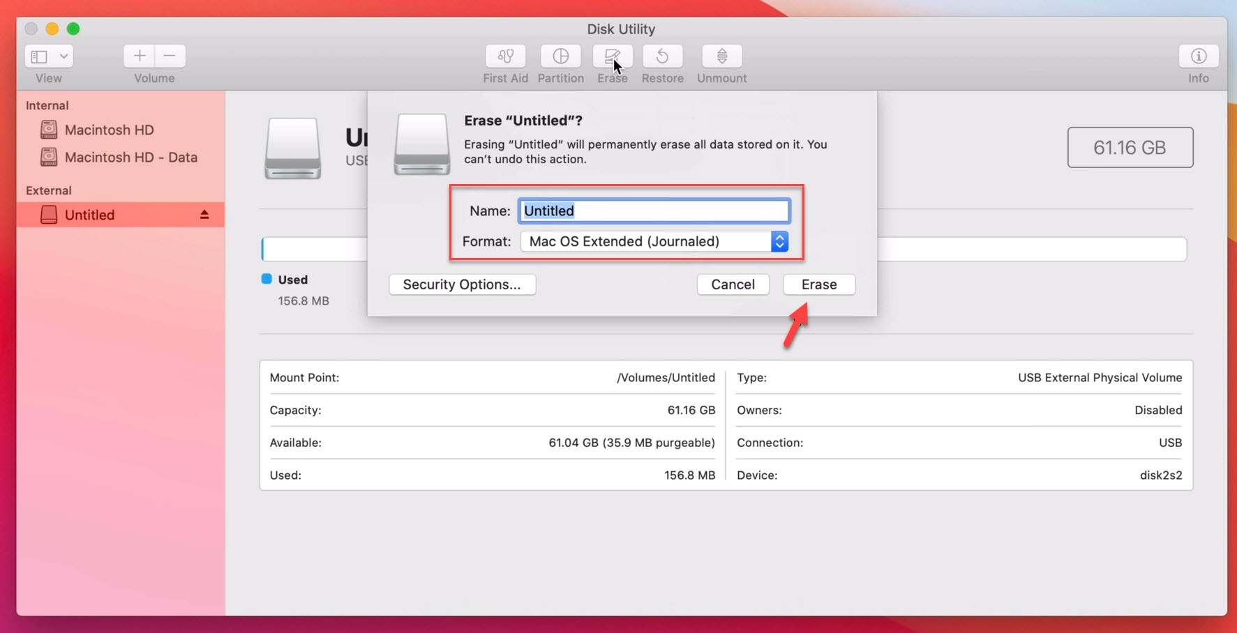 How to Format USB drive on Disk Utilty