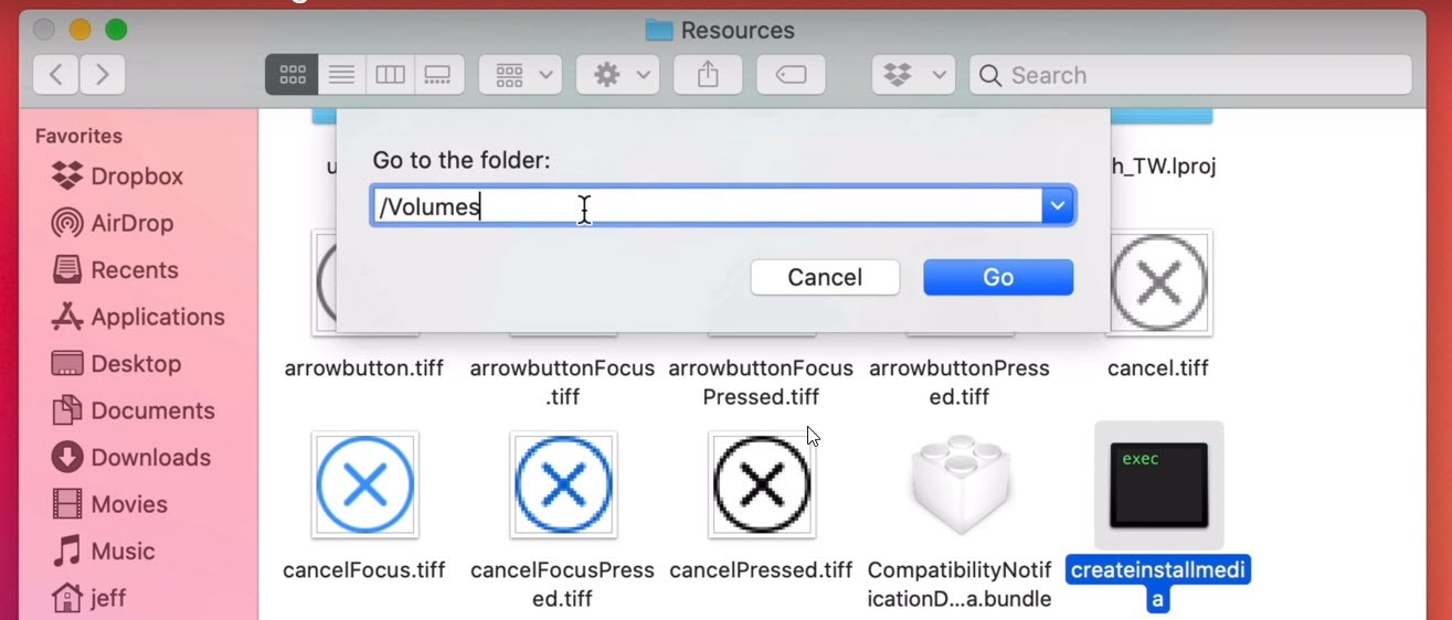 Go to the Finder Folder