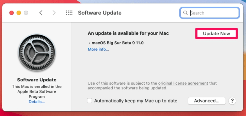 Update macOS Catalina to macOS Big Sur