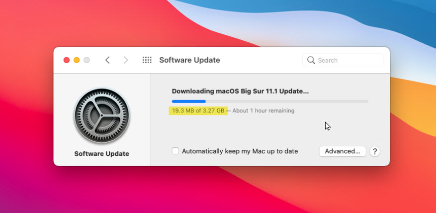 Downloading macOS Big Sur New Update
