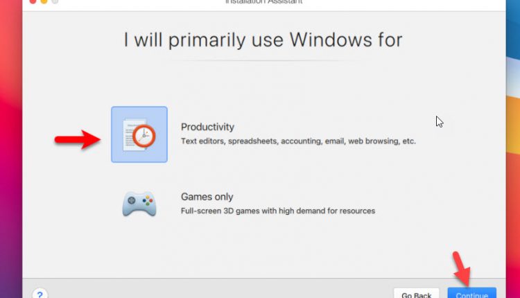Install Windows 10 using Parallels Desktop on macOS Big Sur
