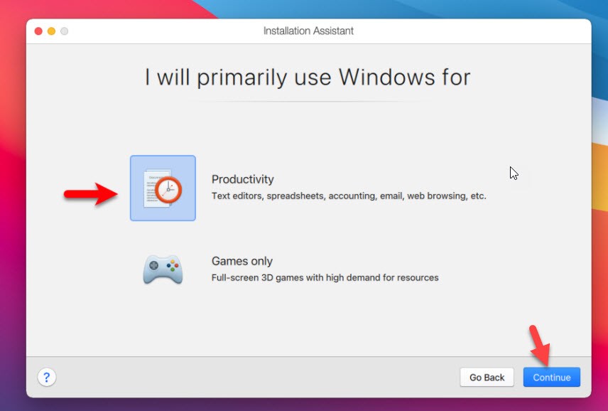 Install Windows 10 using Parallels Desktop on macOS Big Sur