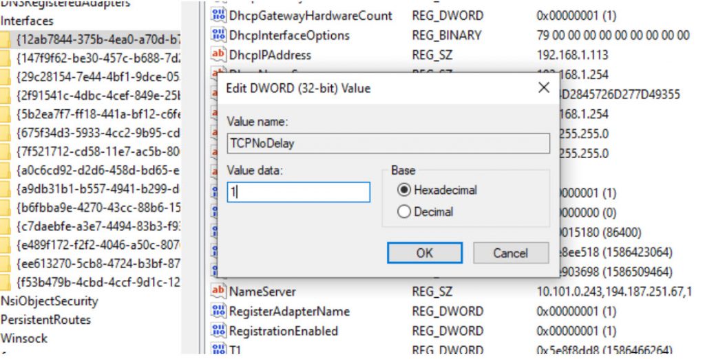 Disable Nagle Algorithm