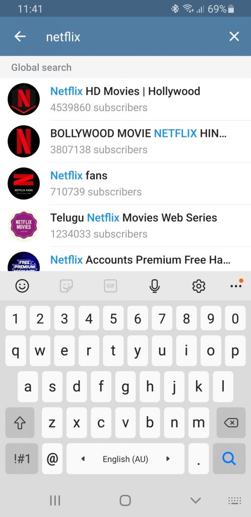 Search Movie Group Name
