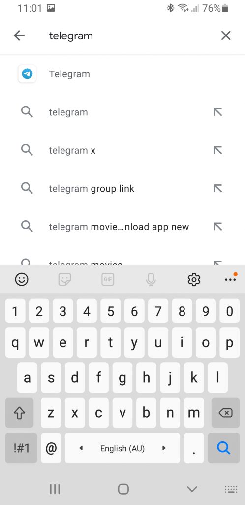 Search Telegram on Android Play Store