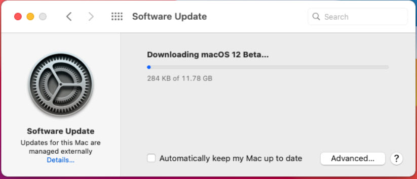 Downloading macOS 12 Beta