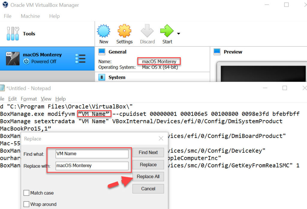 How to Replace VM Name on Windows