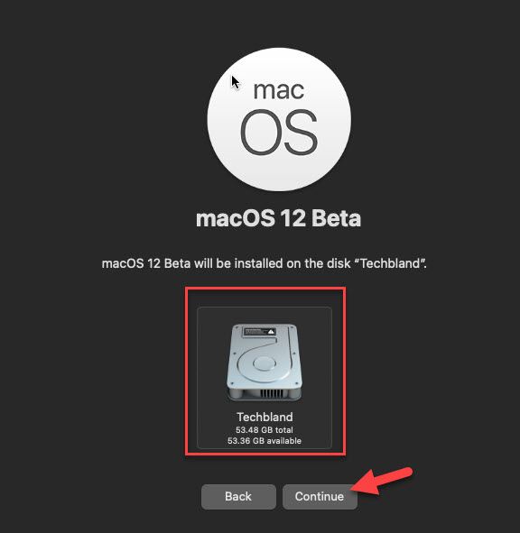 macOS 12 Beta Disk