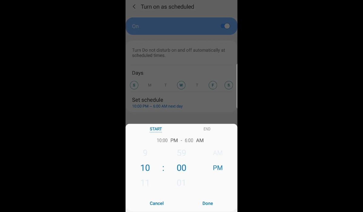 Scheduling Do Not Disturb to Turn Off Automatically
